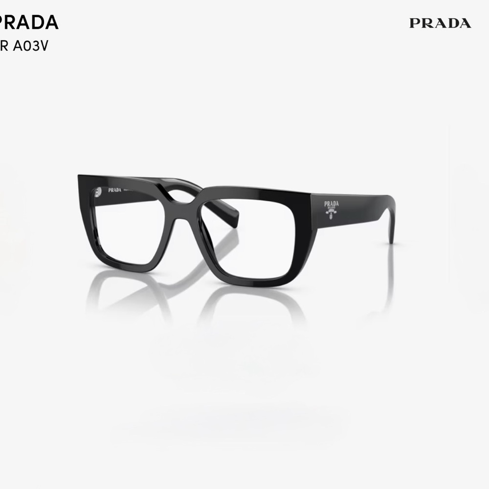 👓💫Prada Eyeglass Frames | Black Rectangle
